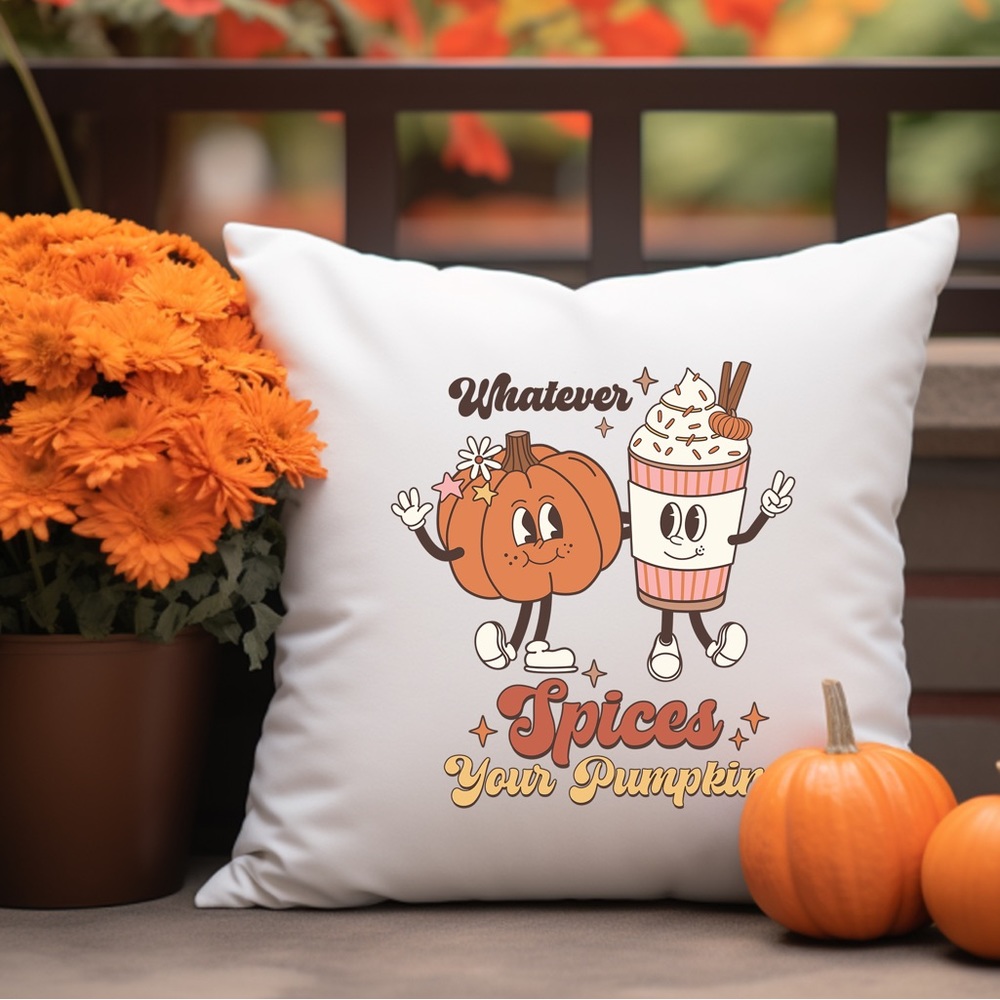 Whatever Spices Your Pumpkin Pillow Case - Picture 1 of 1